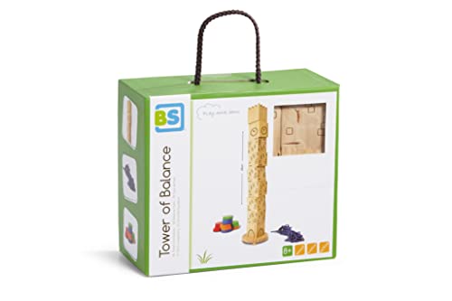 BS Toys- Torre de Equilibrio, Bloque 7,5 cm x 7 (BuitenSpeel B.V. GA232)