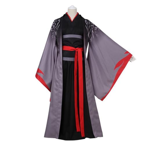 Bubels Anime Wei Wuxian Cosplay Disfraz Hanfu Robe Halloween Party Uniform Set,Black-S