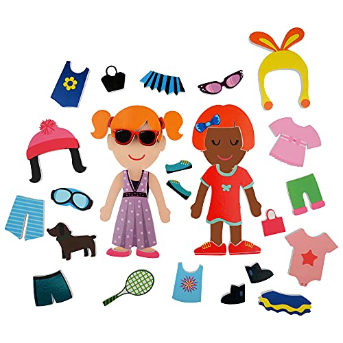 Buddy & Barney - Dressing Up Bath Time Stickers Toy 32 PIECES baby toddler girls boy bathtime with storage organiser bag