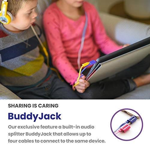 BuddyPhones Discover - auriculares con cable para niños, azul