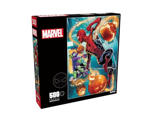 Buffalo Games - Marvel - Spider-Man vs. Green Goblin - Rompecabezas de 500 piezas para adultos, rompecabezas desafiante perfecto para noches de juego - Tamaño terminado 21.25 x 15.00