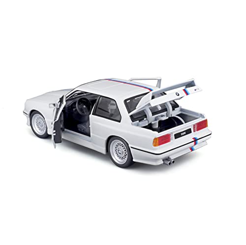 Burago - May Cheong GROUP-BBURAGO-1/24 BMW M3 1988 - Vehículo para niños Desde 3 años, 21100 W, 21100 W, Color Blanco