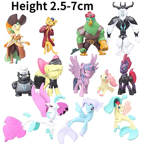 Cake Topper Unicornio Decoración,12PCS Decoracion Fiesta Unicornio Cake Decorations para Niños Cartoon Mini Figuras para Cumpleaños Decoración de La Torta del Banquete de Boda