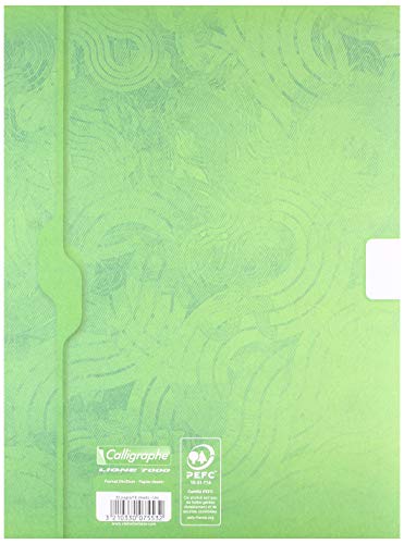 Calligraphe 7553C - Un cahier de dessin (gamme 7000 de Clairefontaine) 32 pages 24x32 cm 120g unies blanches, couverture carte offset, couleur aléatoire