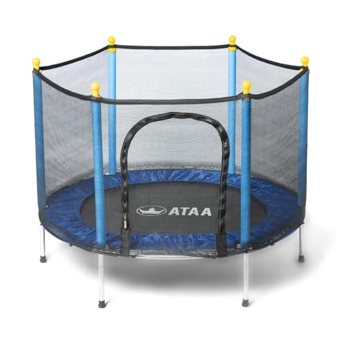 Cama elástica Infantil Salty 140 - Azul - trampolín para niños y niñas, diametro 140 cm, con Red de Seguridad, Cremallera, Protecciones de Espuma, Cama elástica para Interior o Exterior