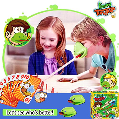 Camaleón de Lengua, Darryy Camaleón Máscara de Juego, Juguetes Divertidos de Sobremesa, Juguetes Interactivos para la Familia, Juegos de Puzzle