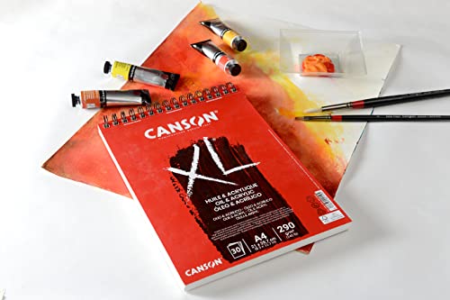 Canson XL Óleo & Acrílico Álbum Espiral A4 30H Fino 290g