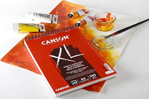 Canson XL Óleo & Acrílico Álbum Espiral A4 30H Fino 290g