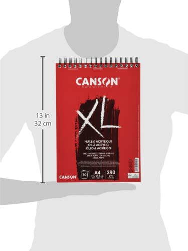 Canson XL Óleo & Acrílico Álbum Espiral A4 30H Fino 290g