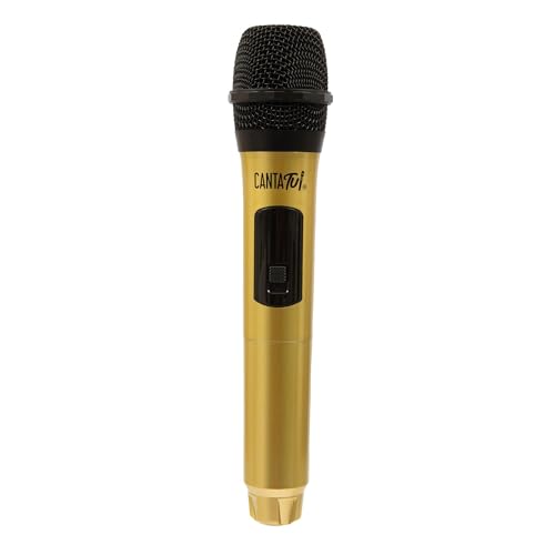 Canta Tu Karaoke Micrófono inalámbrico Pro 2023, micrófono de Karaoke inalámbrico, frecuencia 2402MHz-2480MHz, 4 Colores Disponibles, Compatible con Canta Tu Pro 2023, Ideal para duetos, Oro