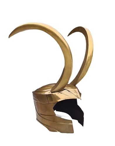 Carfar Handicrafts Loki Casco de acero Thor Ragnarok Casco de Halloween Disfraz de teatro de rol Casco de armadura