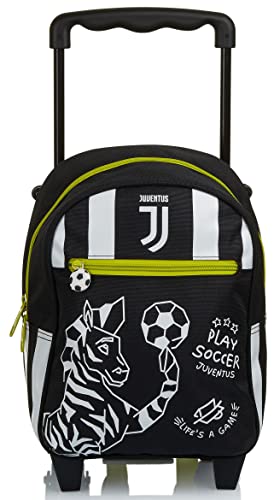 Carrito pequeño de la Juventus, Future Legacy, blanco y negro, para guardería y viajes