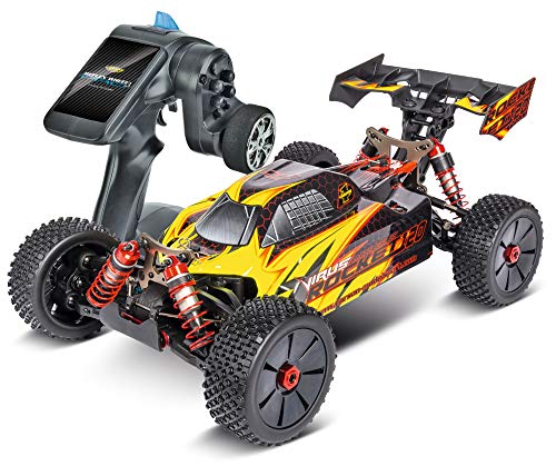 Carson 500409073 1:8 Virus Rocket 120 6S 2.4G RTR – Coche teledirigido, Velocidad de hasta 120 km/h, 4 WD, Modelo RTR, Incluye Mando a Distancia, Amarillo | Negro