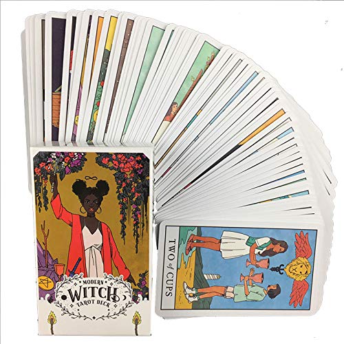 Cartas De Tarot 80 Piezas, La Baraja De Tarot De La Bruja Moderna, Juego De Adivinación, Poder De Sabiduría Tradicional Mágica Misteriosa, Inglés Completo, Juego De Fiesta Familiar