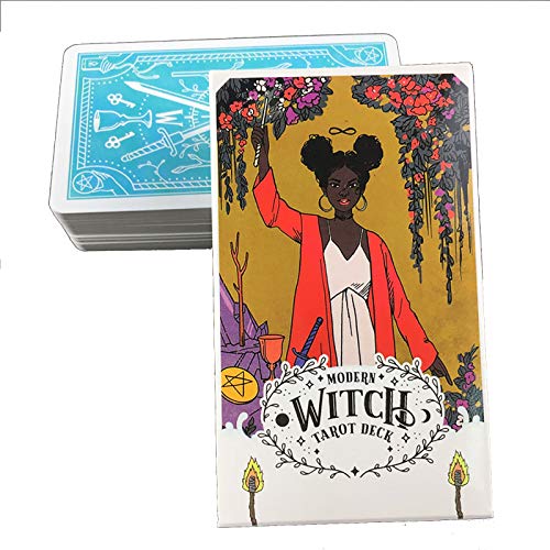 Cartas De Tarot 80 Piezas, La Baraja De Tarot De La Bruja Moderna, Juego De Adivinación, Poder De Sabiduría Tradicional Mágica Misteriosa, Inglés Completo, Juego De Fiesta Familiar