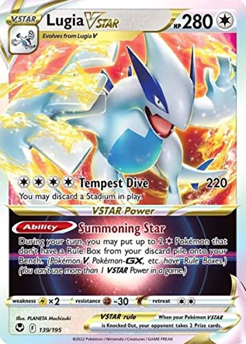 Cartas Pokemon Gigantes Promo, Carta GX, VMAX, EX, Vstar o V, Carta Jumbo tamaño XXL, Carta de Caja Promocional de Pokémon, Carta Oficial Idioma inglés (Lugia VSTAR)