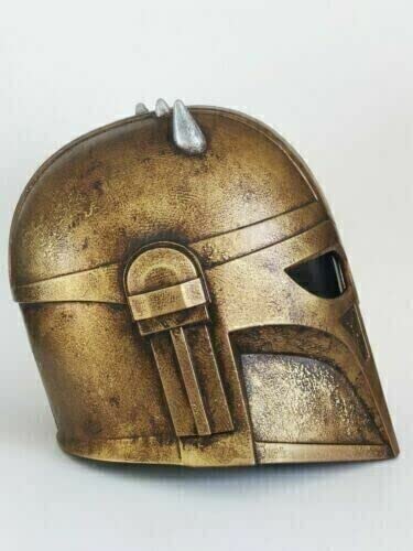 Casco mandaloriano antiguo vikingo alemán gótico guerrero casco Bobafett Starwars casco medieval armadura de acero mandaloriano cascos LARP lucha juego de rol disfraz