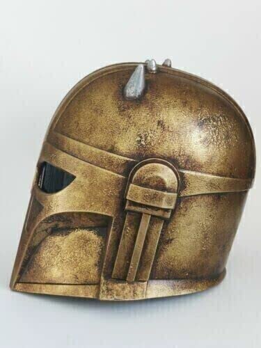 Casco mandaloriano antiguo vikingo alemán gótico guerrero casco Bobafett Starwars casco medieval armadura de acero mandaloriano cascos LARP lucha juego de rol disfraz