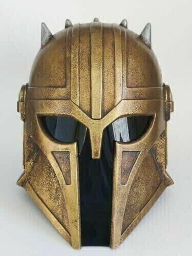 Casco mandaloriano antiguo vikingo alemán gótico guerrero casco Bobafett Starwars casco medieval armadura de acero mandaloriano cascos LARP lucha juego de rol disfraz