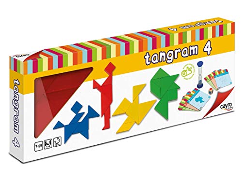 Cayro - 4 Tangram De Madera - Juego De Ingenio - Desarrollo De Habilidades Cognitivas - Juego Educativo - Piezas De Madera Fomenta La Creatividad Y La Resolución De Problemas - Todas Edades