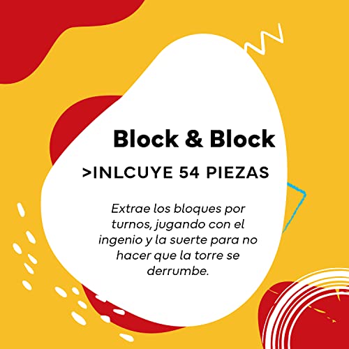 Cayro - Block & Block - + 5 Años - Modelo Moderno y Decorativo - Juego de Mesa - para Niños y Adultos - Elaborado con Madera Natural - 2 a 8 Jugadores