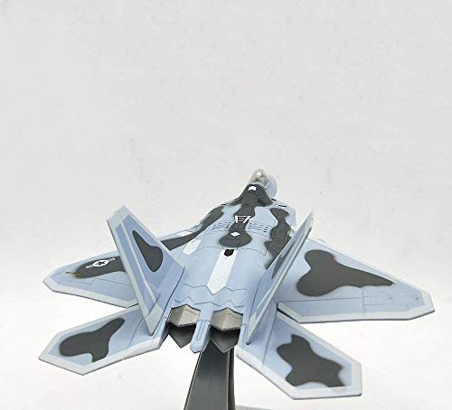 CAZARU Modelo de fundición a presión de aleación de Caza Militar, Modelo de Caza Raptor F22 a Escala 1/100, Juguetes y Decoraciones para Adultos, 7,4 Pulgadas x 5,4 Pulgadas