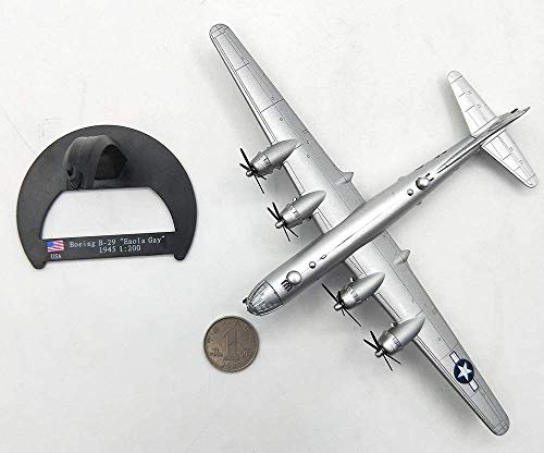 CAZARU Modelo de fundición a presión de aleación de Luchador Militar, Modelo de Bombardero B-29 de EE. UU. de la Segunda Guerra Mundial a Escala 1/200, Juguetes y Decoraciones para Adultos