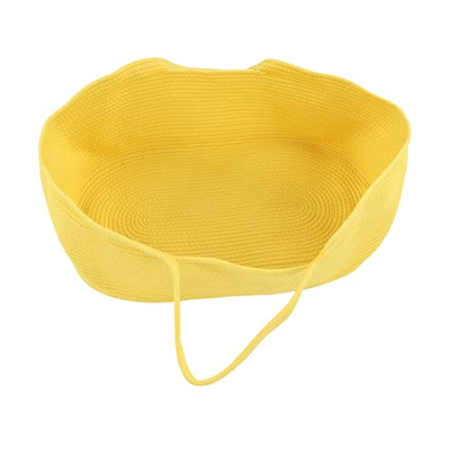 Cesta para Cambiar Pañales, Cesta de Transporte para Bebés Plegable de Dibujos Animados de Seguridad Cojín de Colchón Impermeable Portátil para Dormitorio (Amarillo)