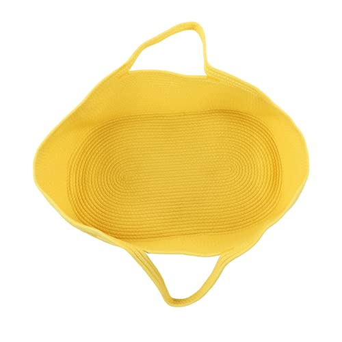 Cesta para Cambiar Pañales, Cesta de Transporte para Bebés Plegable de Dibujos Animados de Seguridad Cojín de Colchón Impermeable Portátil para Dormitorio (Amarillo)