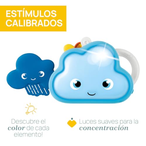 Chicco Weathy La Nube, Juguete Educativo, Descubre el Viento, la Lluvia, el Sol, Arco Iris, Sonidos, Melodías, Actividades Manuales, Luces de Colores, Fomenta Atención y Escucha, Bebés 6-36 Meses