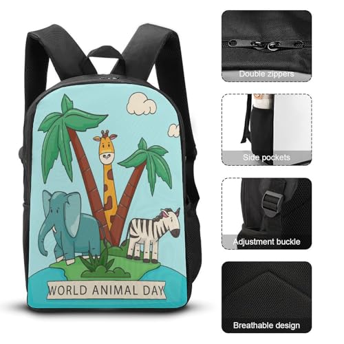 CHIPEL Mochila escolar para niños con estampado 3D de cebra, películas de Anime para niños, mochilas de viaje, bolsas para libros, mochila escolar para niños