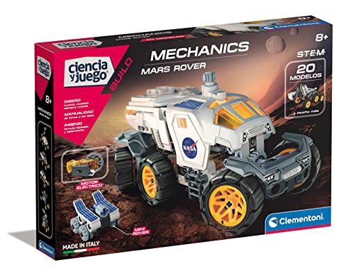 Clementoni- Laboratorio de Mecánica NASA Mars Rover, Juego de Construcciones, Nave Espacial NASA, Juguete Científico Stem en Español, a Partir de 8 años (55470)