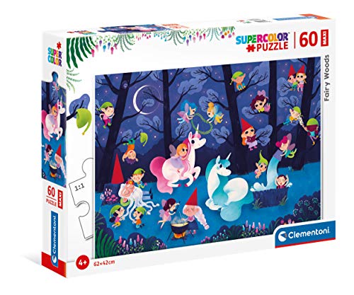 Clementoni - Puzzle infantil 60 Maxi Piezas Bosque Encantado, puzzle infantil piezas grandes, a partir de 4 años (26468)