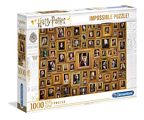 Clementoni- PZL 1000 Impossible Harry Potter Puzzle Adulto, Multicolor (61881) + Pack 6 bandejas Organizador Puzzle, Multicolor (37040), Color/Modelo Surtido