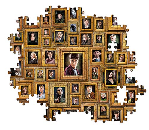 Clementoni- PZL 1000 Impossible Harry Potter Puzzle Adulto, Multicolor (61881) + Pack 6 bandejas Organizador Puzzle, Multicolor (37040), Color/Modelo Surtido