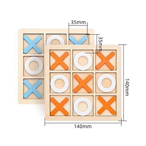 Colcolo Juego de Rompecabezas para niños de la Familia Tic TAC Toe Noughts and Crosses Brain Teaser Hecho a Mano para familias de Interior al Aire Libre