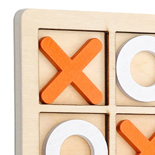 Colcolo Juego de Rompecabezas para niños de la Familia Tic TAC Toe Noughts and Crosses Brain Teaser Hecho a Mano para familias de Interior al Aire Libre