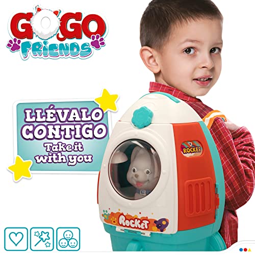 COLORBABY 49704 - Mochila peluquería canina 2 en 1 con mascota / Maletín veterinario de juguete / Juego de veterinarios, Set veterinario / Salón de belleza para perritos