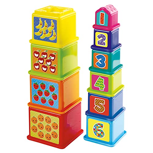 COLORBABY Play, Juego torre de cubos cuadrados (44285)