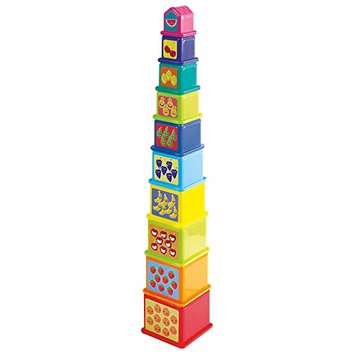 COLORBABY Play, Juego torre de cubos cuadrados (44285)