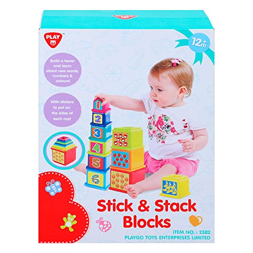 COLORBABY Play, Juego torre de cubos cuadrados (44285)