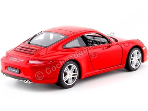 Compatible con 2012 Porsche 911 (991) Carrera S Rojo 1:24 Rastar 56200