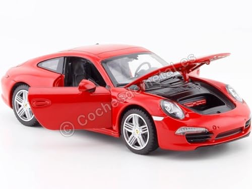 Compatible con 2012 Porsche 911 (991) Carrera S Rojo 1:24 Rastar 56200