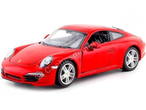 Compatible con 2012 Porsche 911 (991) Carrera S Rojo 1:24 Rastar 56200