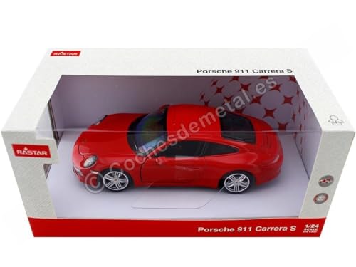 Compatible con 2012 Porsche 911 (991) Carrera S Rojo 1:24 Rastar 56200