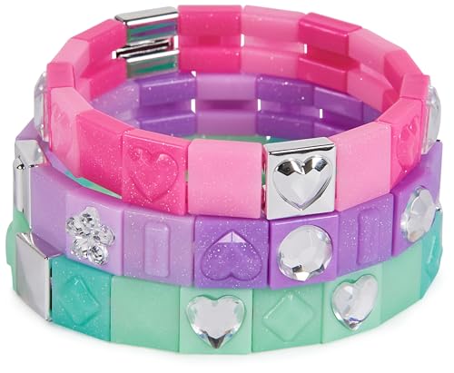 Cool MAKER PopStyle Bracelet Maker Expansion Pack, 50 Cuentas con Gemas, 3 Pulseras de la Amistad, Kit para Hacer Pulseras, Juguetes Infantiles artísticos y de Manualidades para niñas