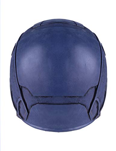 Cosfunmax Máscara de superhéroe de cómics clásica de cabeza completa de látex, casco de Halloween, cosplay, azul marino, talla única, Azul marino