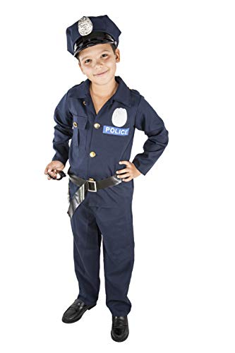 Costumizate! Disfraz de Policia Talla 5-6 Especial para niños Fiestas de Disfraces o Carnaval