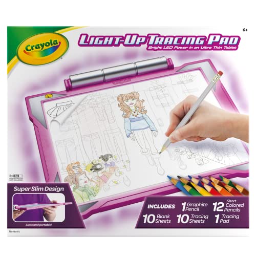 Crayola - Light Up Tracing Pad, Pizarra Magica LED, Actividad Creativa de Dibujo y Color, Idea de Regalo, Edad Recomendada: a Partir de 6 Años