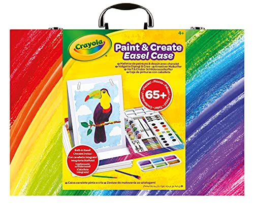 CRAYOLA - Maletín del Pintor Arcoiris con Caballete- años 4,5,6,7+, 04-1169